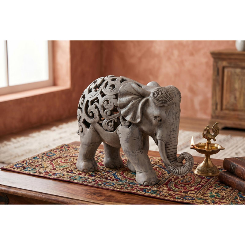 置物 Elephant World Menagerie Myaree Elephant Jail Figurine & Reviews | Wayfair
